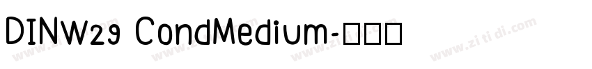 DINW29 CondMedium字体转换
